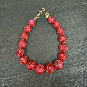 J. Crew Vibrant Pink Crystal Necklace